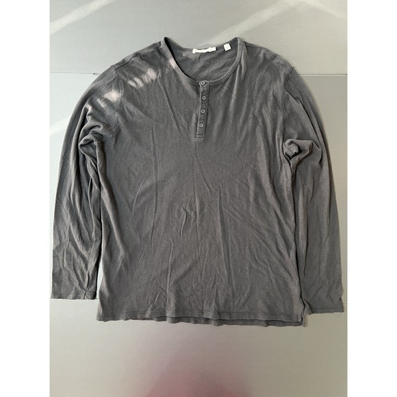 Vince Henley Long Sleeve Shirt Men's XL Black Designer Minimalist Luxury‎ Preppy - Picture 2 of 4